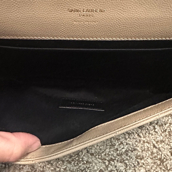 Yves Saint Laurent Taupe Quilted Leather Wristlet - Picture 5 of 6